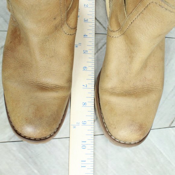 TIMBERLAND Tan Leather Zip Side Classic High Top Boots Size 7 M - Picture 6 of 10